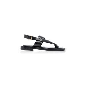 A Emery 'Remi' Black Leather Sandals Size 7